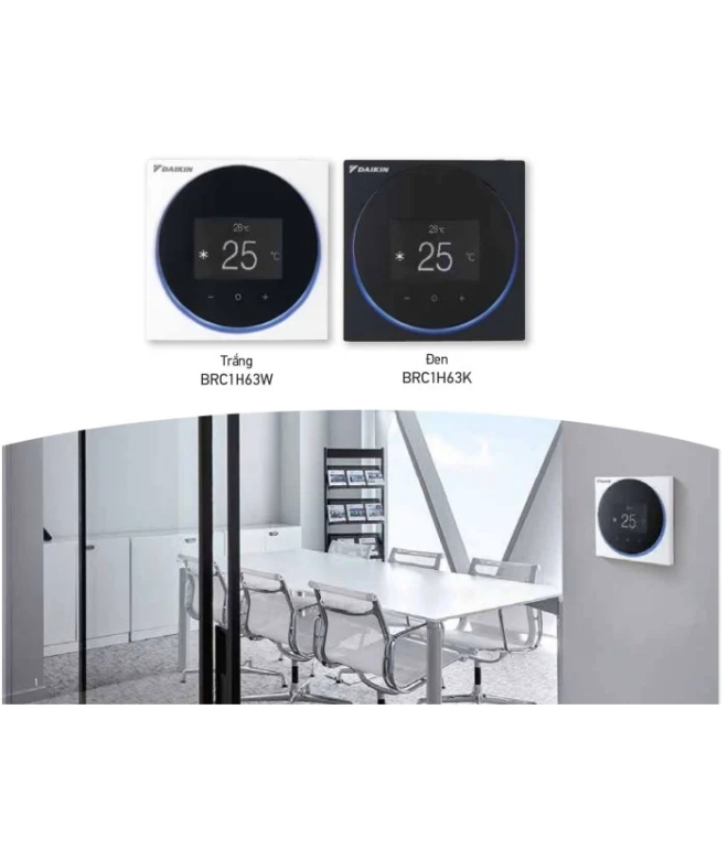Bộ điều khiển có dây Daikin BRC1H63W (Trắng) – BRC1H63K (Đen)