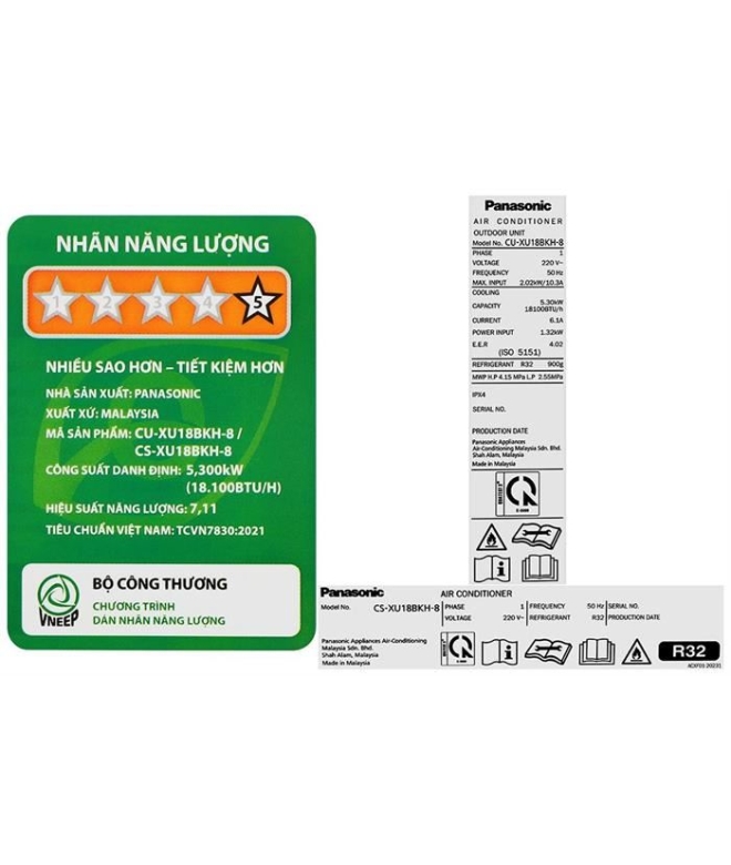Máy Lạnh Panasonic 2 HP CU/CS-XU18BKH-8 - Inverter Premium