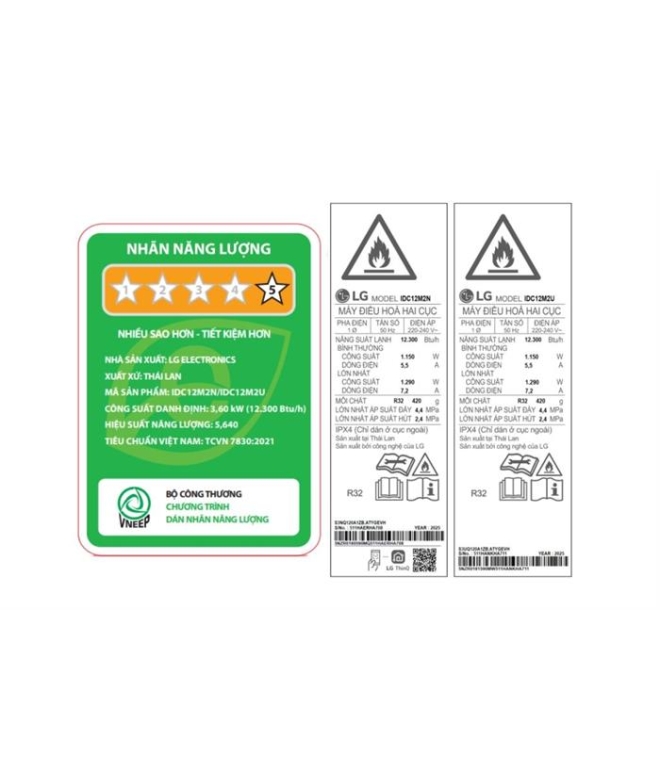 Máy Lạnh LG 1.5 HP IDC12M2 - Inverter Cao Cấp 2026 ( Có Wifi)