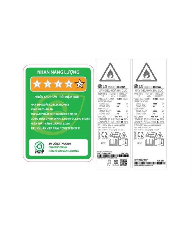 Máy Lạnh LG Inverter 1.5HP IEC12G2 ( Có Wifi)