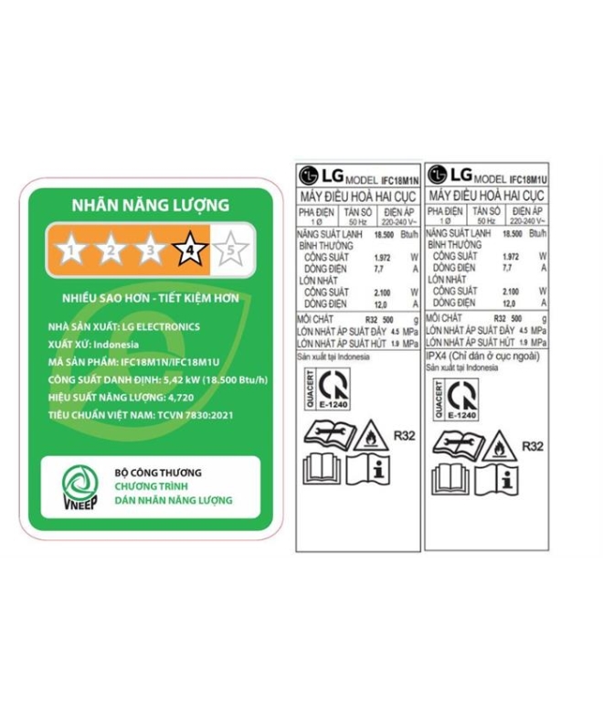 Máy Lạnh LG Inverter 2 HP IFC18M1 ( Không WiFi)
